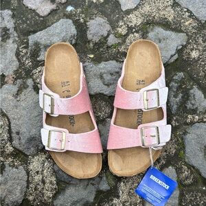 Authentic Birkenstock Pink Two-Strap Sandals – New With Tags